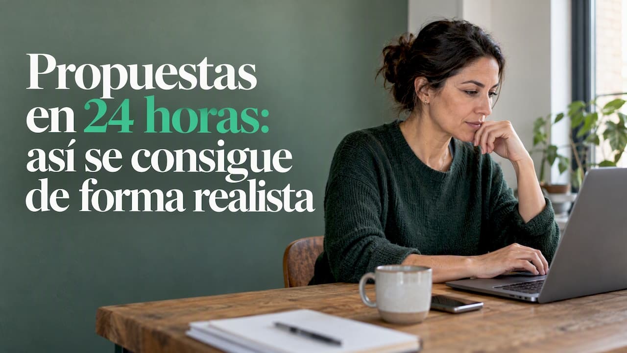 Propuestas en 24 horas: así se consigue de forma realista