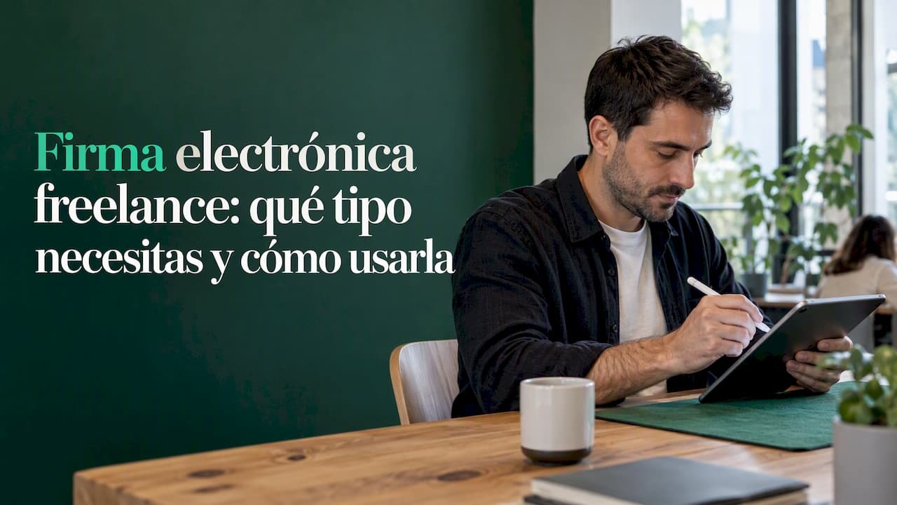 Firma electrónica freelance: qué tipo necesitas y cómo usarla