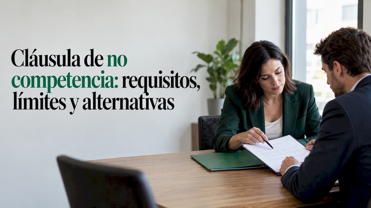Cláusula de no competencia: requisitos, límites y alternativas
