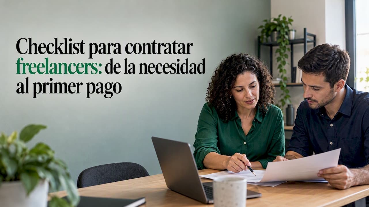 Checklist para contratar freelancers: de la necesidad al primer pago