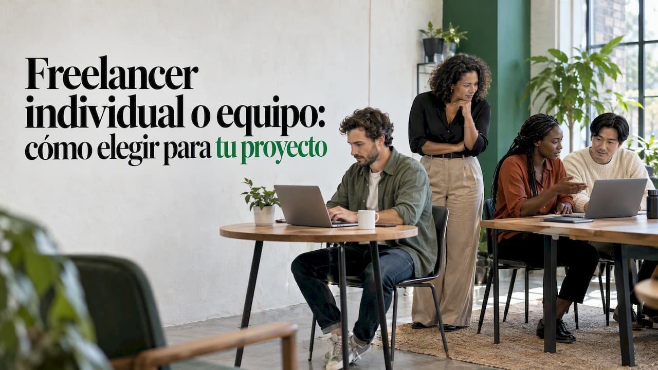 Freelancer individual o equipo: cómo elegir para tu proyecto