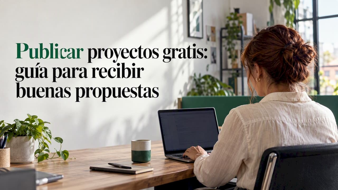 Publicar proyectos gratis: guía para recibir buenas propuestas
